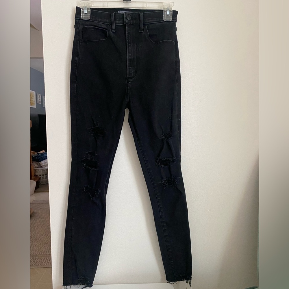 Abercrombie & Fitch Ultra High Rise Super Skinny Ankle jeans, ripped